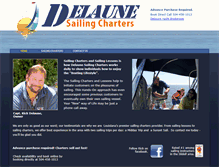 Tablet Screenshot of delaunesailingcharters.com